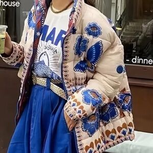 NEW! Boho Desert Lotus Quilted jacket